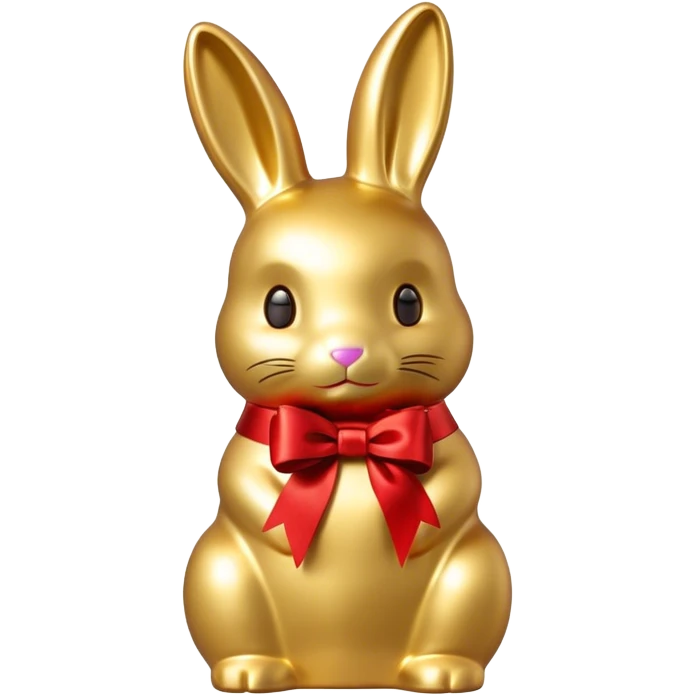 Lindt goldbunny with red ribbon emoji
