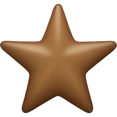 Brown beige star emoji