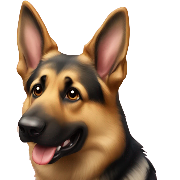 German Shepherd with tongue out  emoji