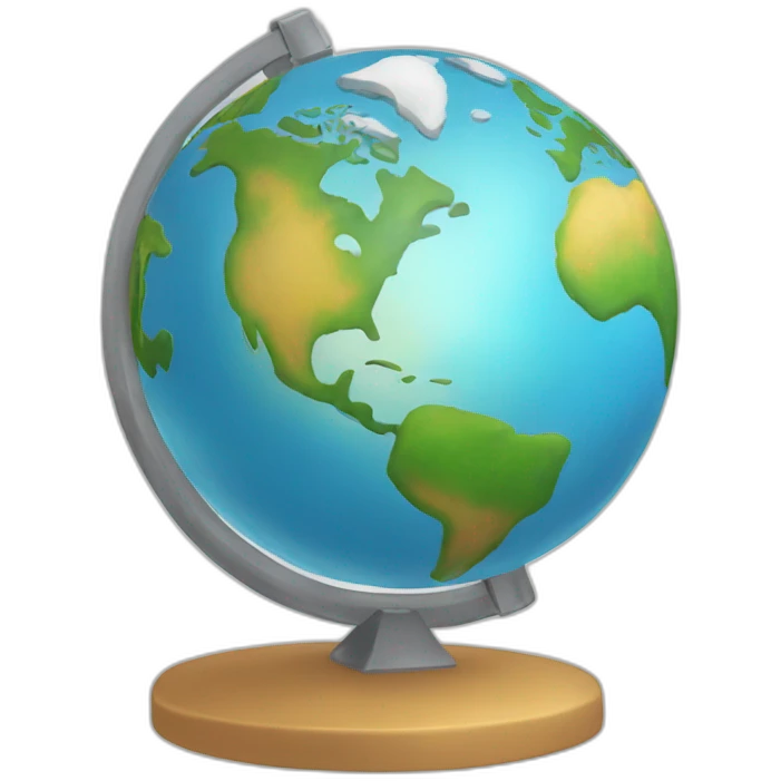 Globe with kidz world written in it emoji