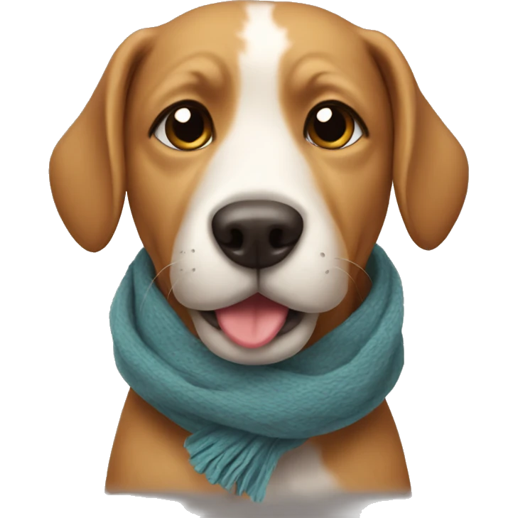 Dog with scarf emoji