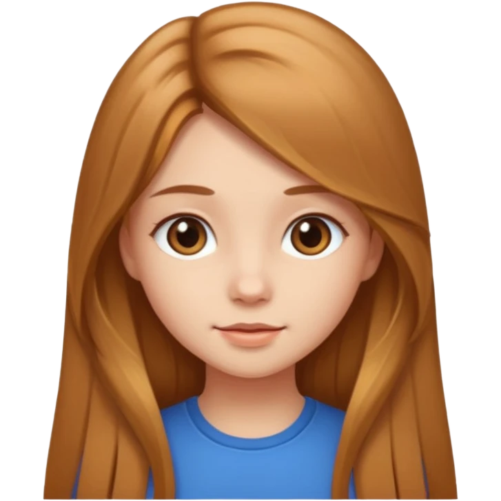 милая девушка с русыми длинными волосами emoji
