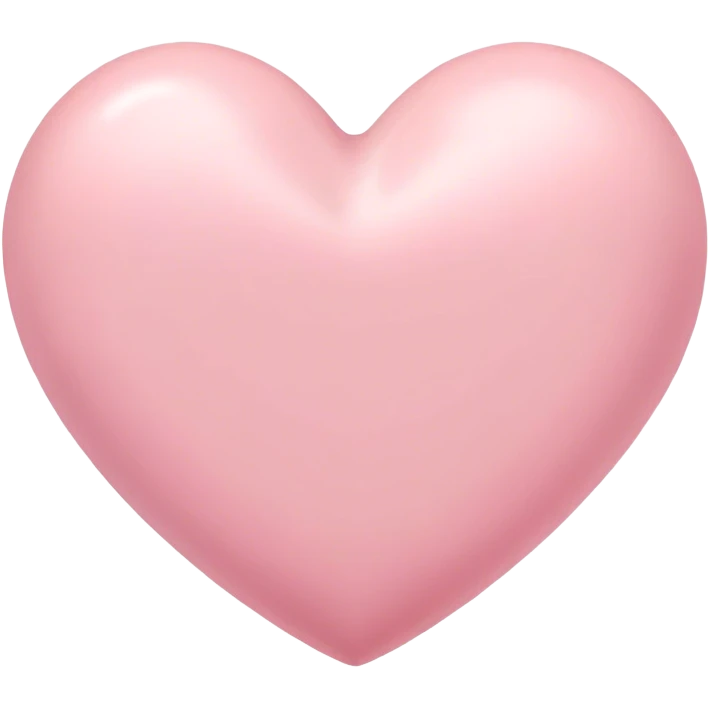 A pastel pink heart  emoji