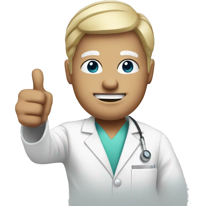 White surgeon thumbs up emoji