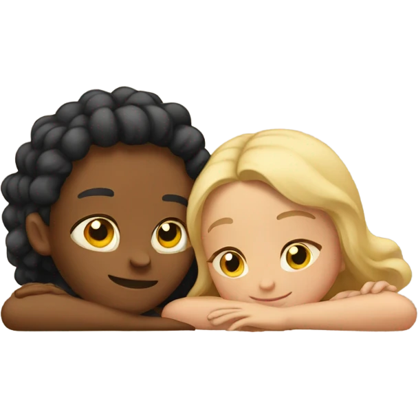 Me laying with a girl  emoji