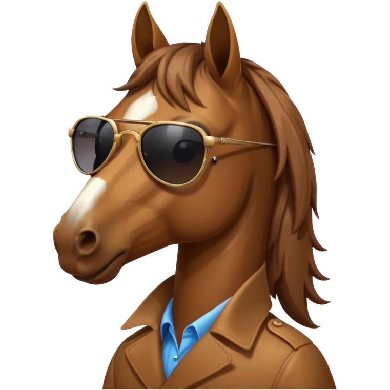 Horse with sunglasses emoji