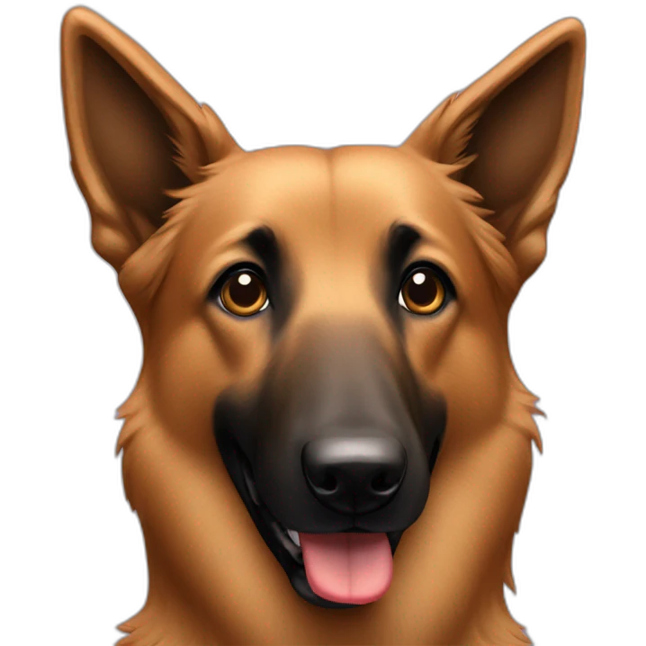 Belgian shepherd who eating gingerbread emoji