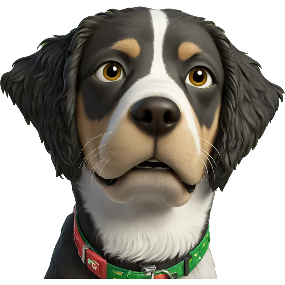 dog in grass collar emoji