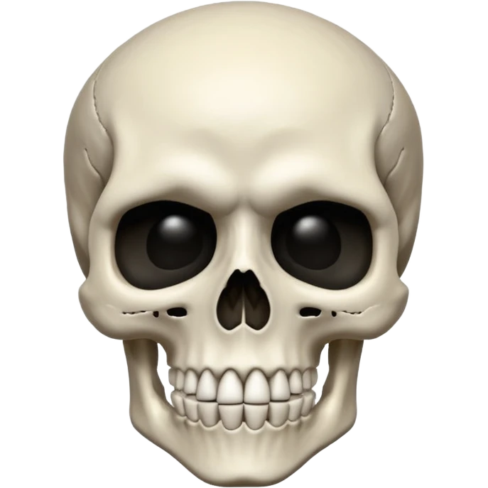 Skeleton head making a bruh face emoji