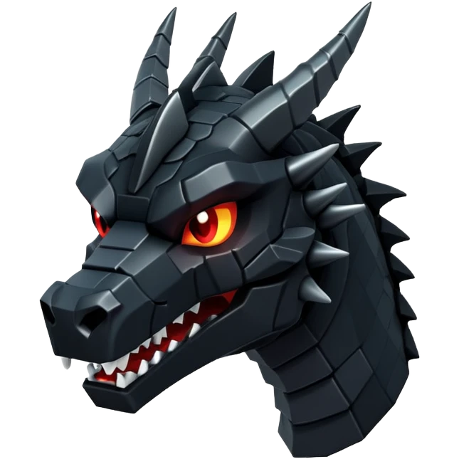 Minecraft black dragon head emoji
