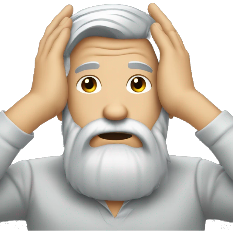 face palm grey hair beard emoji
