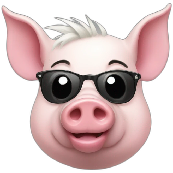 Punk pig emoji