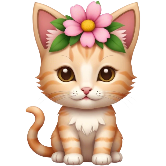 Flower kitten emoji