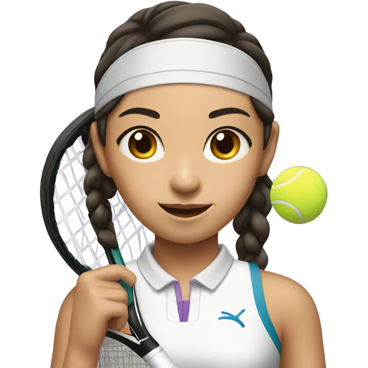 asian girl playing tennis emoji