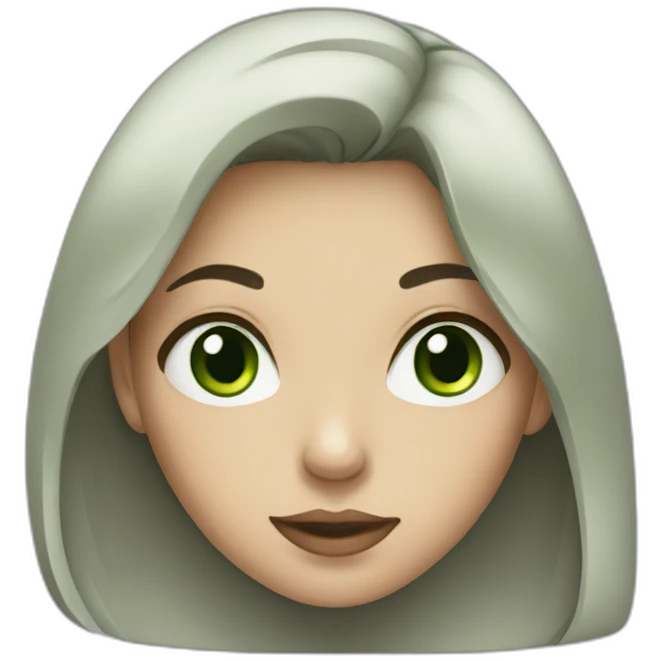 girl with green eyes and dark hair emoji