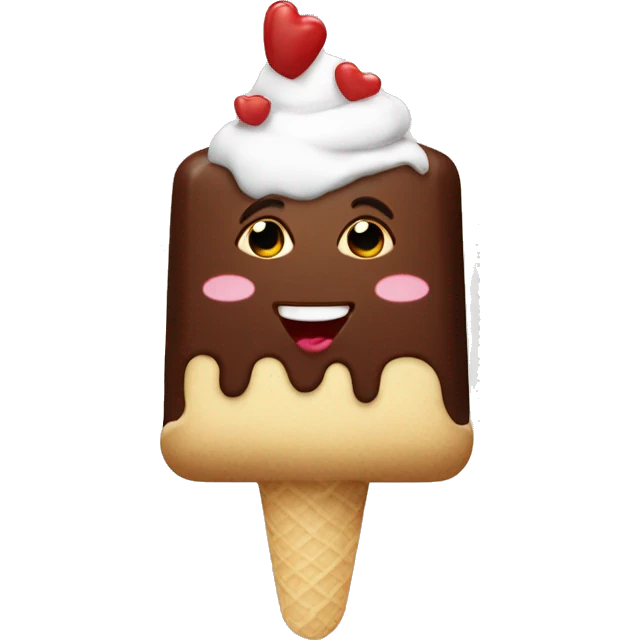 chocolate with icecream emoji