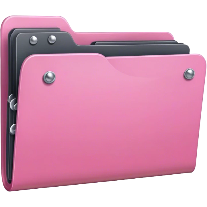 pink folder with iron rivets emoji