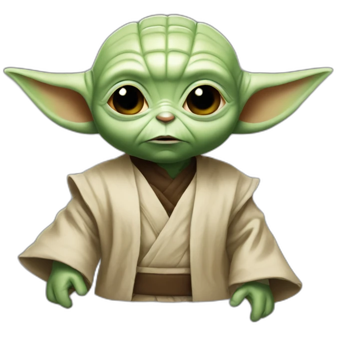 Bébé Yoda avec Iron man emoji