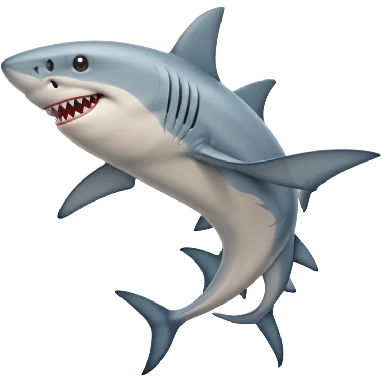 Shark with long legs and shoes emoji