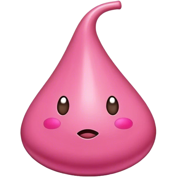 Pink Hershey kiss emoji