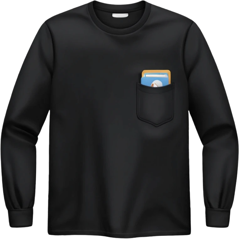 black long sleeve shirt with pocket emoji