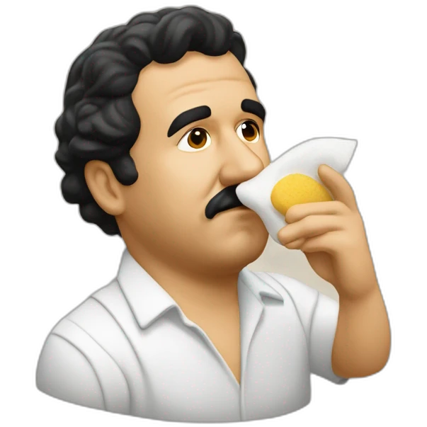 Pablo escobar sniffing flour emoji