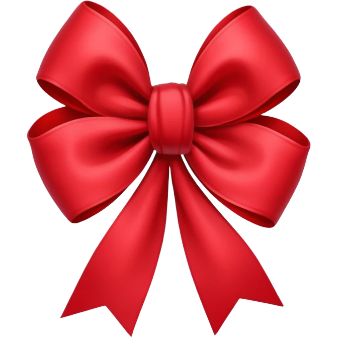 Un lazo rojo y con rosa emoji