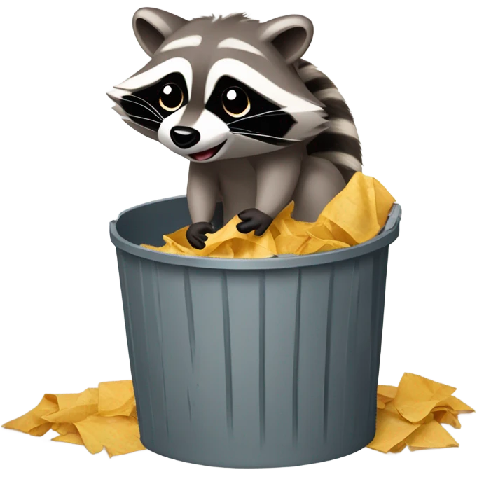 Raccoon trash can  emoji