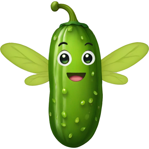 pickle wearing a fairy costume  emoji