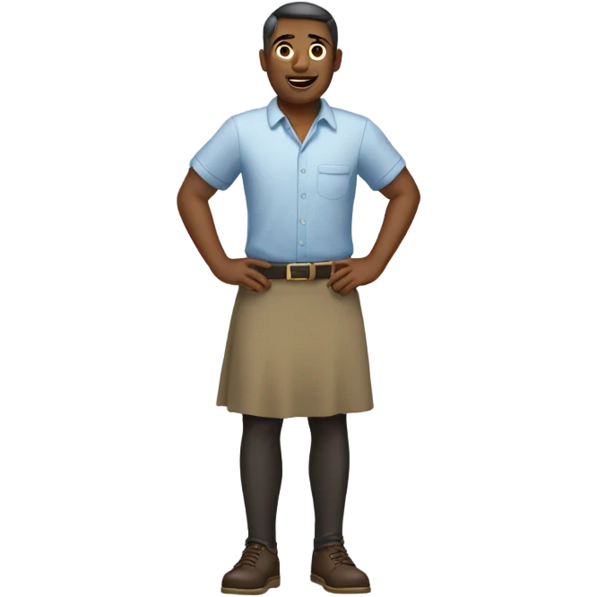 Man wearing skirt emoji