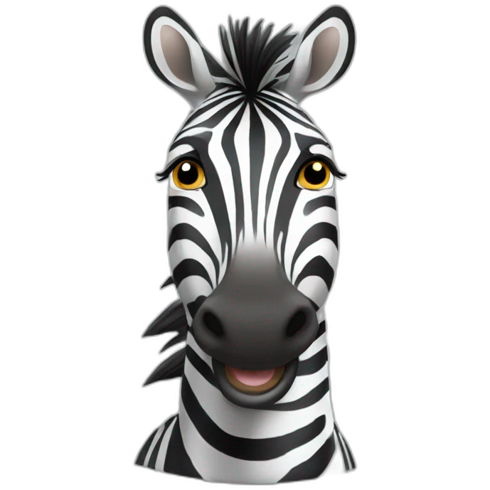 zebre qui tire la langue emoji