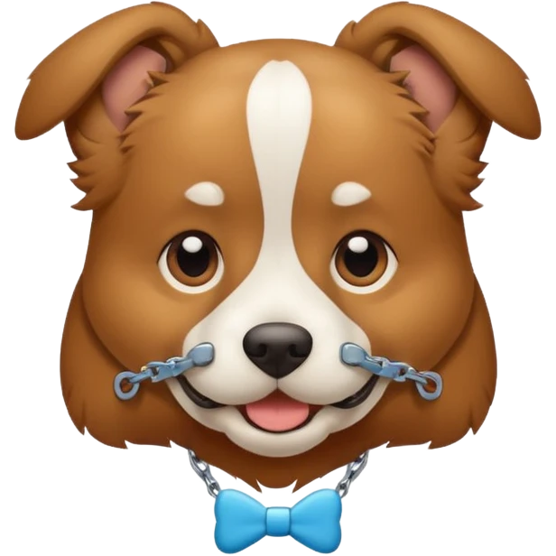 A dog with brackets  emoji
