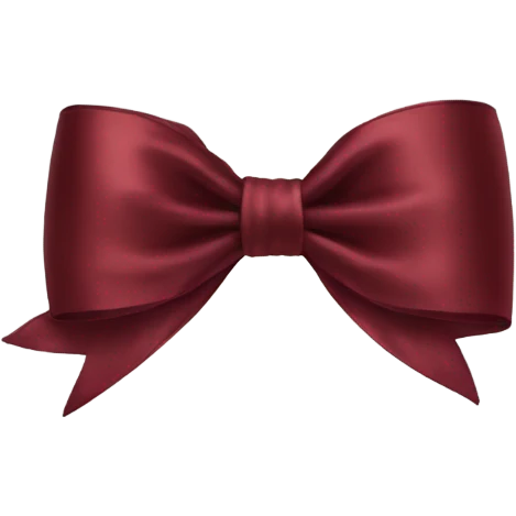 dark red silk bow emoji