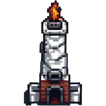 tiny simple factory building icon with chimney, modern colors, minimal details, small size emoji