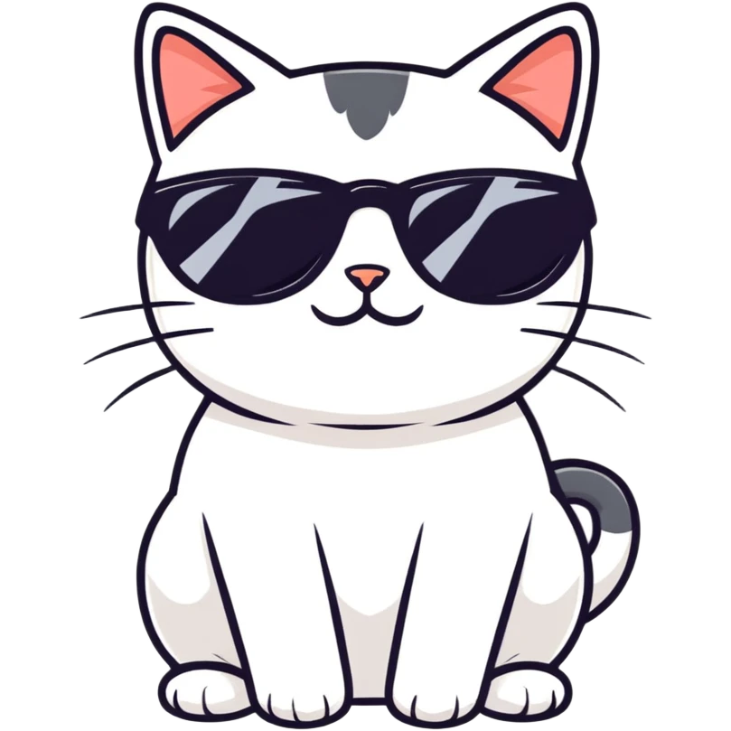 Cat with sunglasses emoji