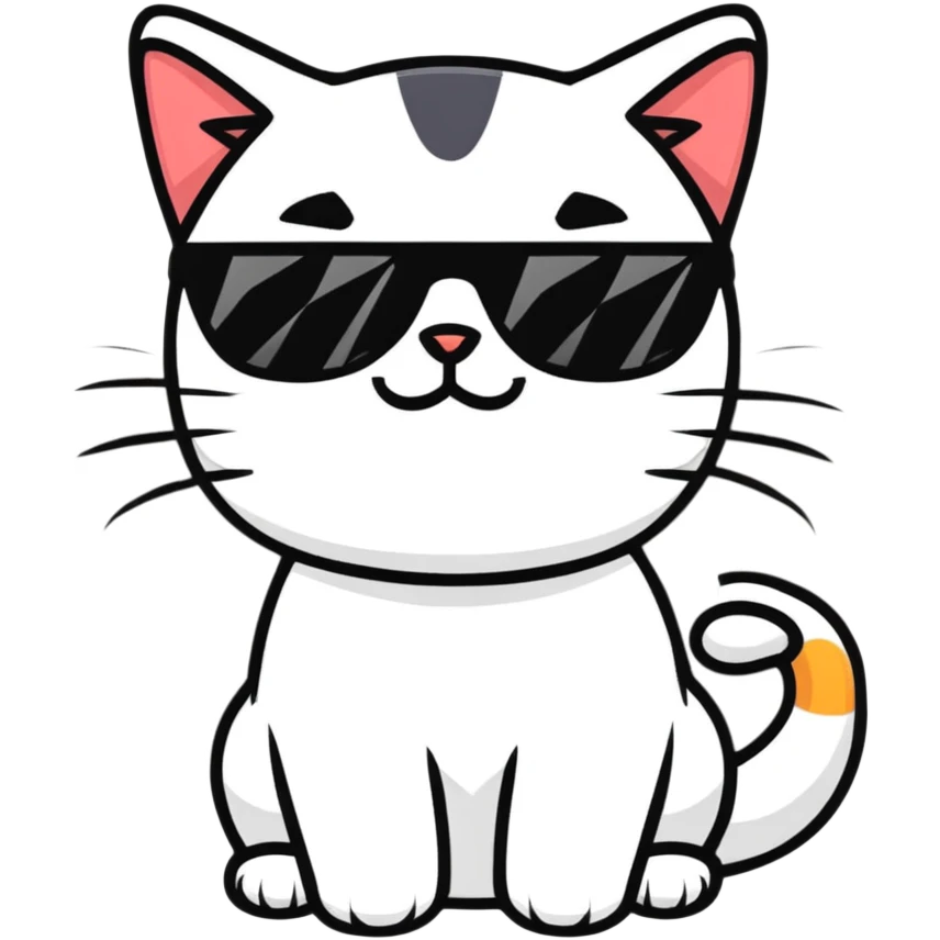 cat wearing sunglasses emoji