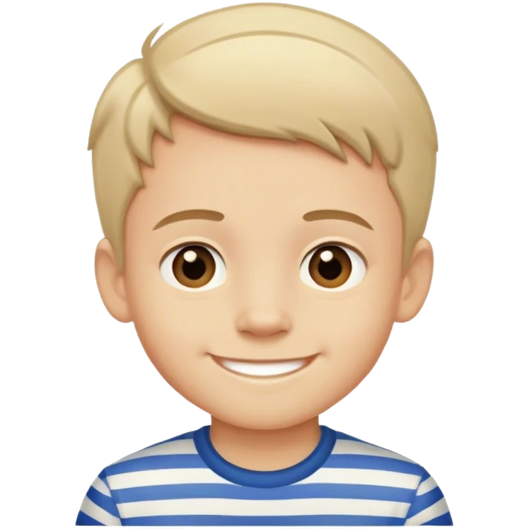 smiling boy in striped shirt emoji