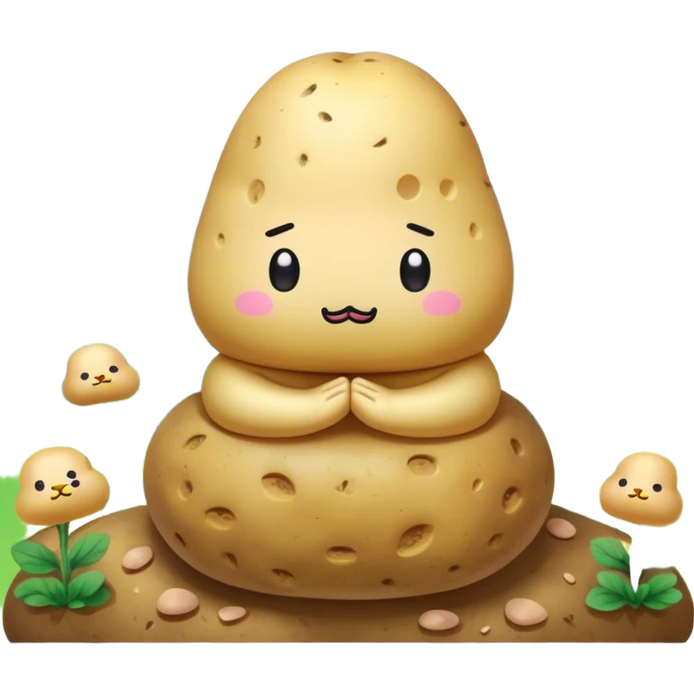 kawaii sanrio meditating potato landscape emoji