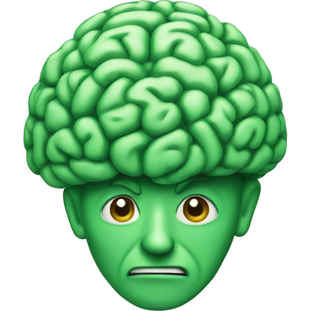 Green old brain emoji