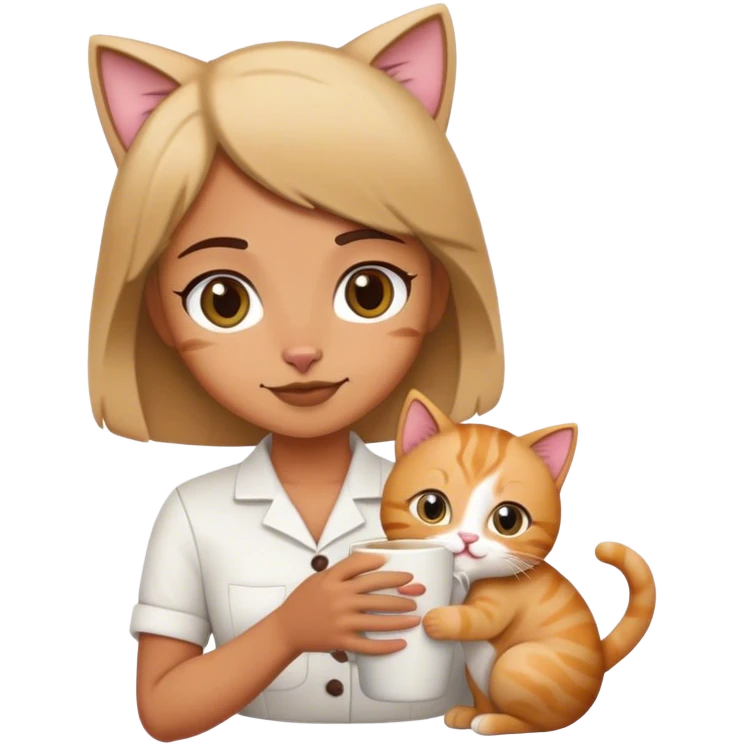 one hot barista born in Brazil with a cute cat emoji