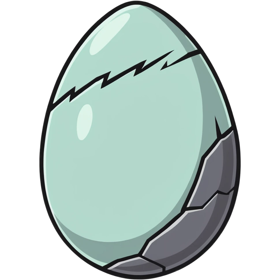 grey stone dragon egg with a crack emoji