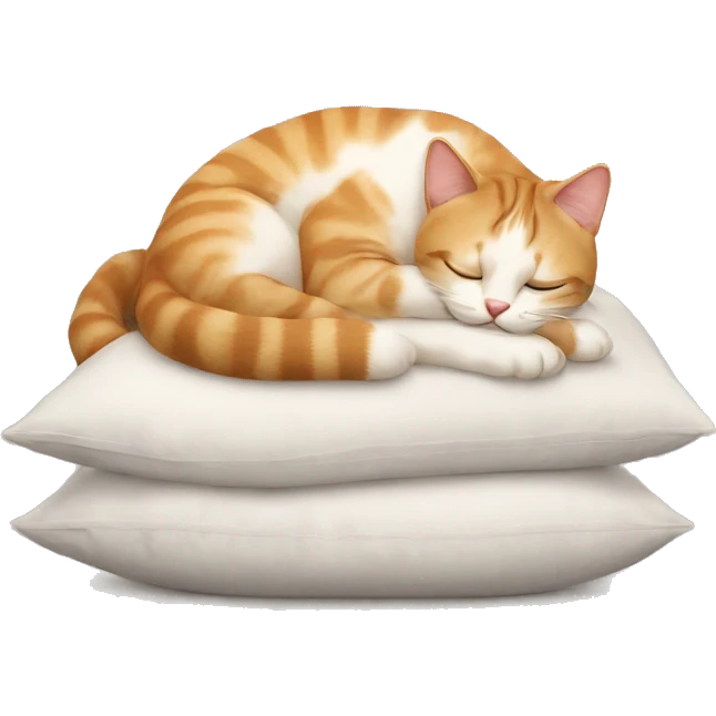 cat resting on pillow emoji
