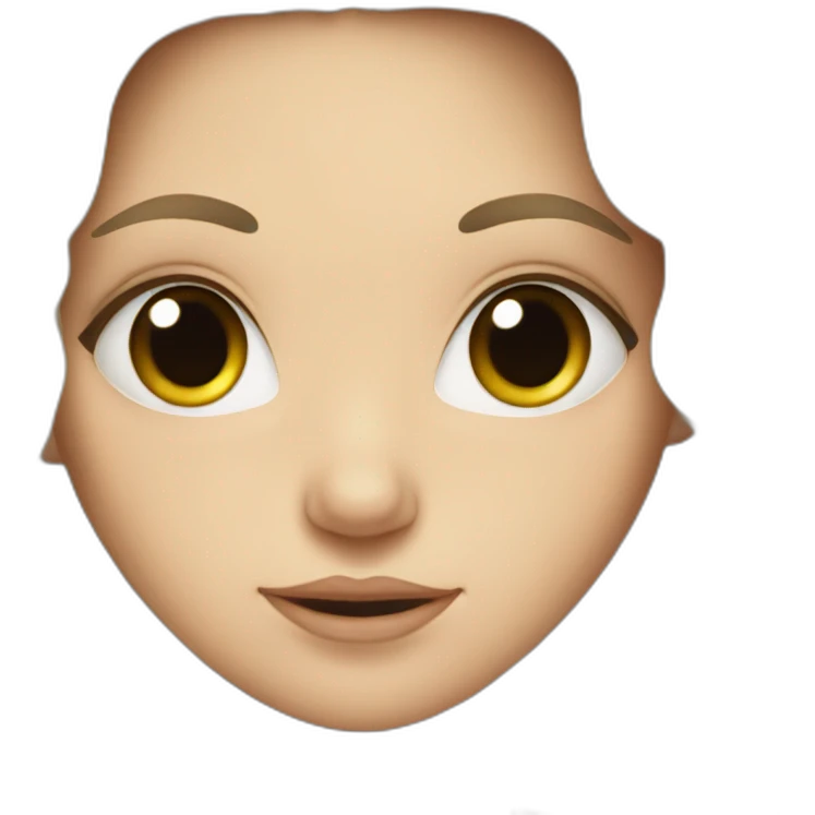White girl with frizzy long black hair emoji