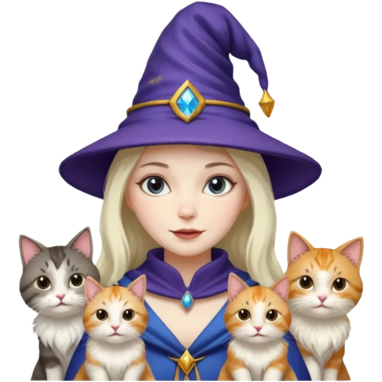 werid wizard cat lady emoji