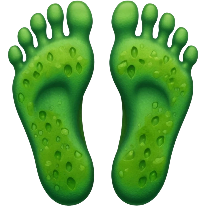 bottom feet with full of molds emoji