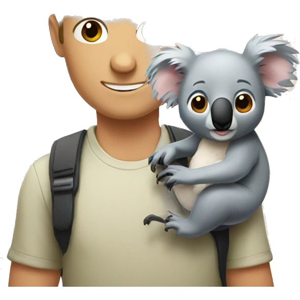 Australian with koala emoji
