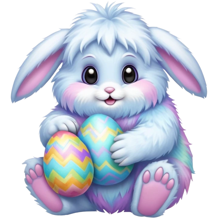 easter rainbow baby bunny yeti emoji