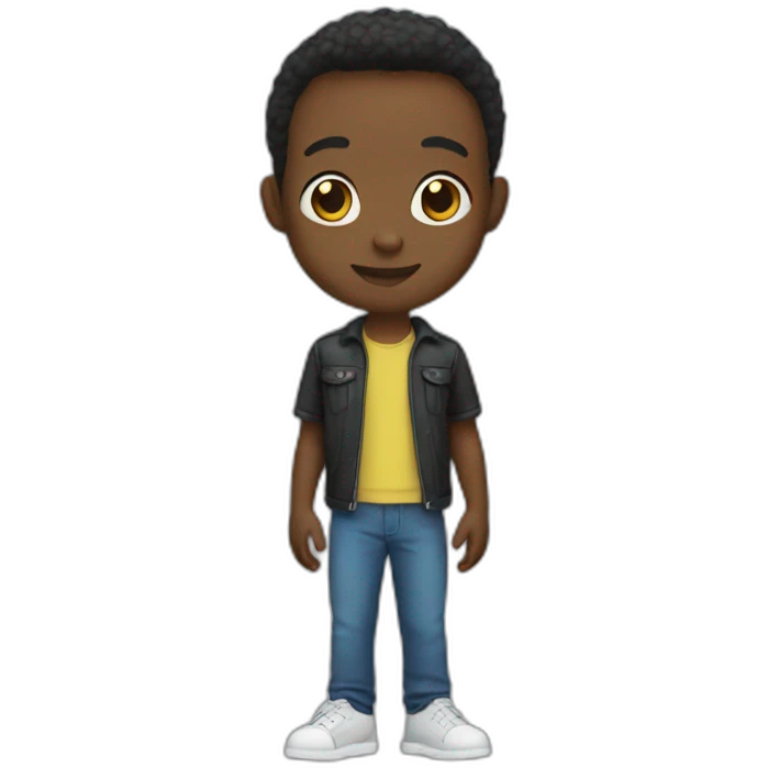 Special kids with vinyl emoji