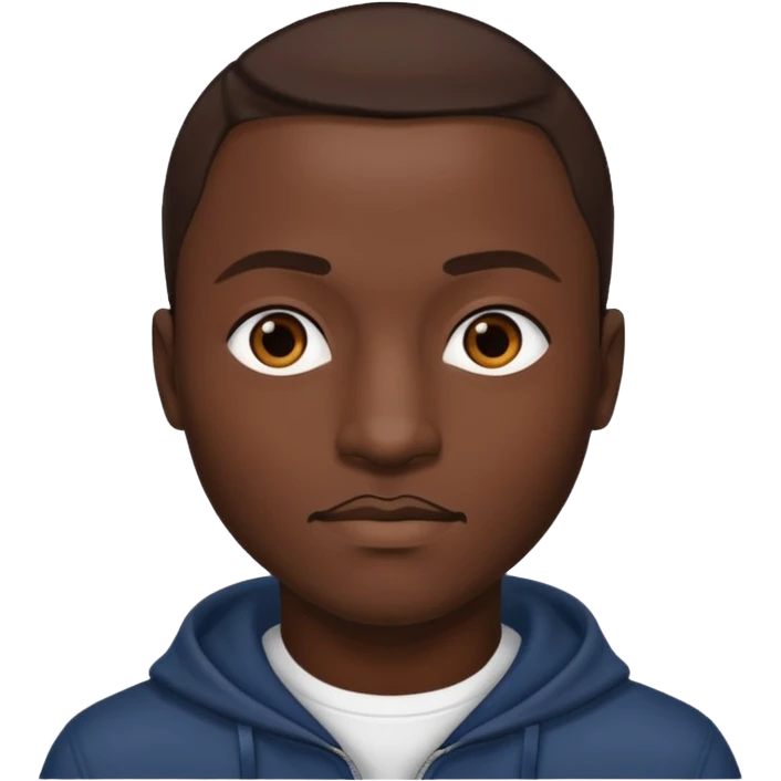 Akon with dark brown hair emoji