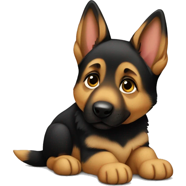 German shepherd puppy emoji